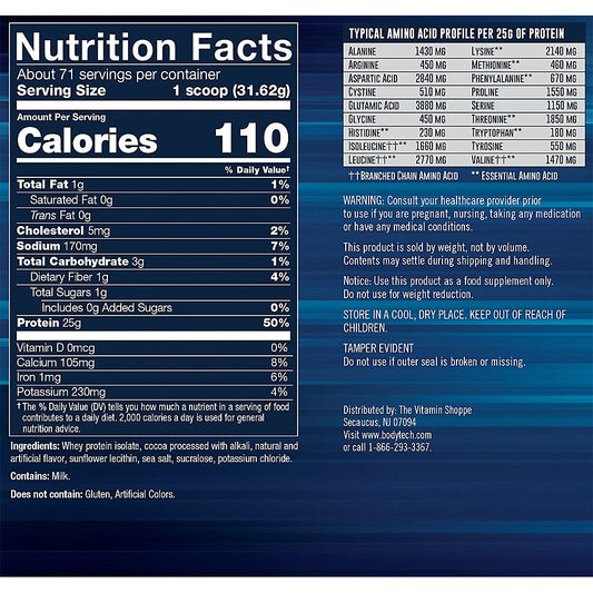 BodyTech Whey Protein Isolate powder closeup highlighting purity and mixability