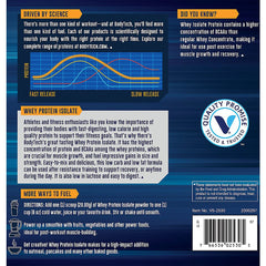 BodyTech Whey Protein Isolate Vanilla packaging box showcases premium protein for athletes.