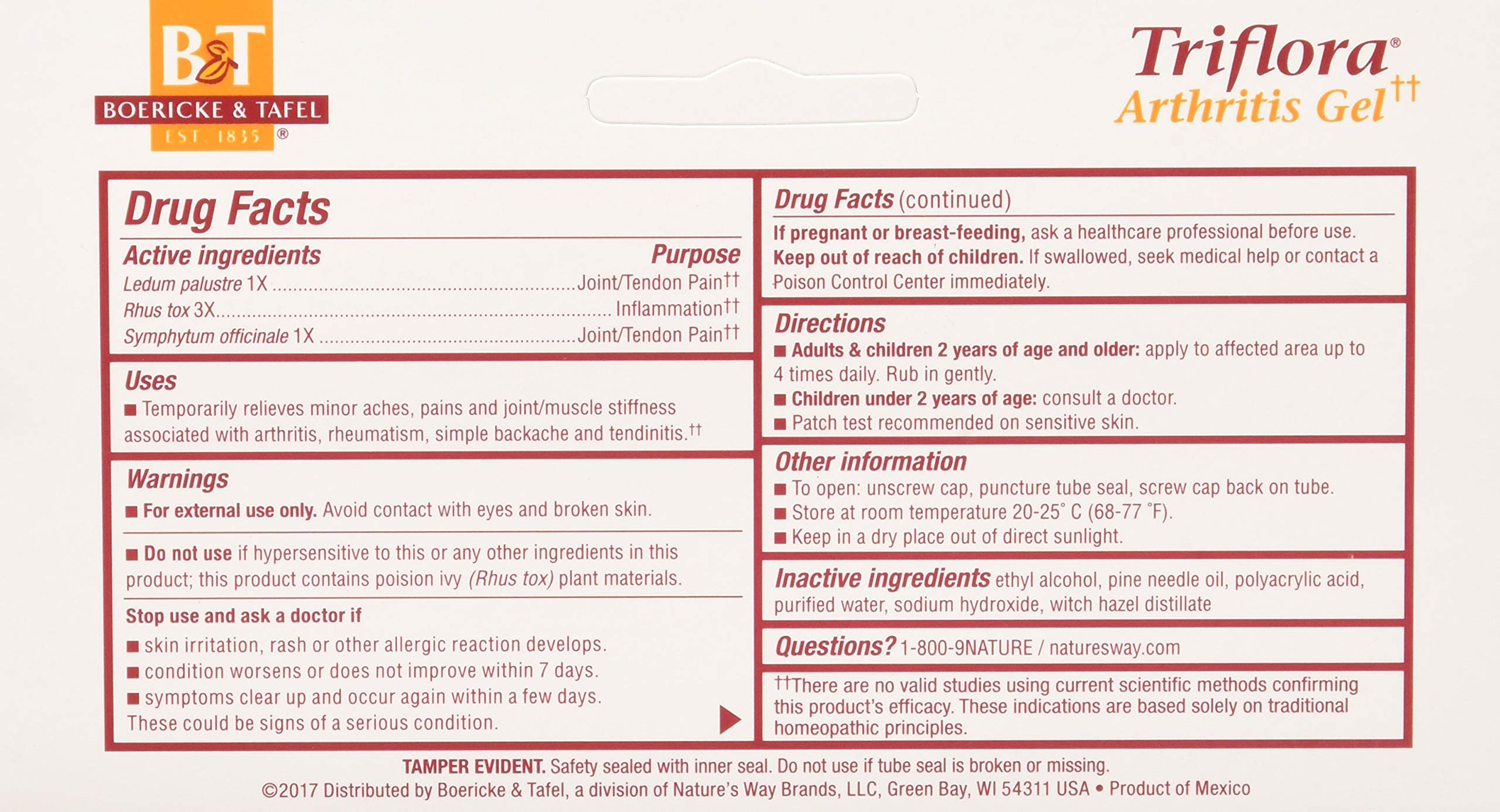Triflora Arthritis Gel application image showing a quick, non-greasy rub-in.