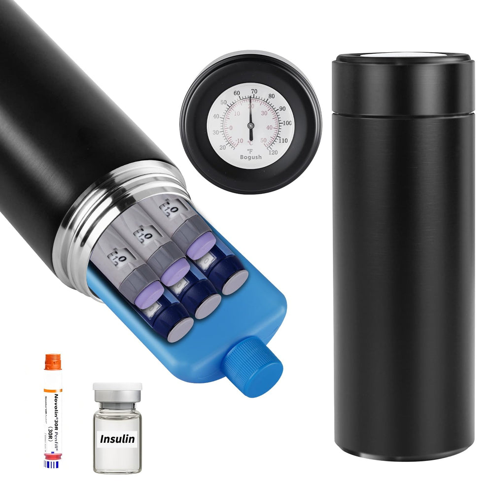 Bogush 60H insulin pens cooler travel case keeps pens organized for trips.