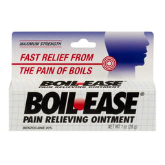 Boil Ease ointment tube delivers fast relief from boil discomfort with a cooling menthol sensation
