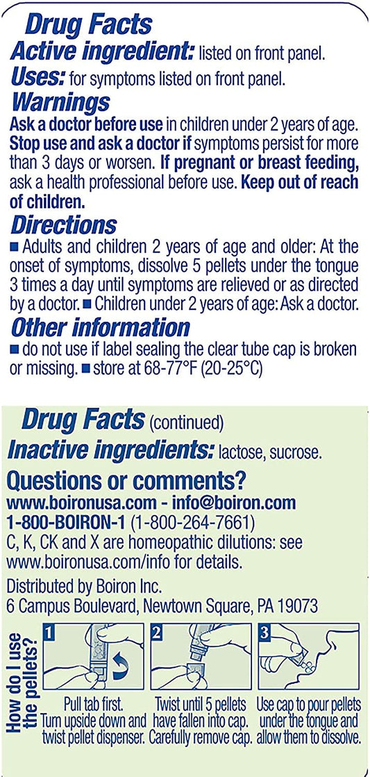 Boiron Aconitum Napellus 30C pack of five boxes, an OTC FDA-regulated homeopathic option.