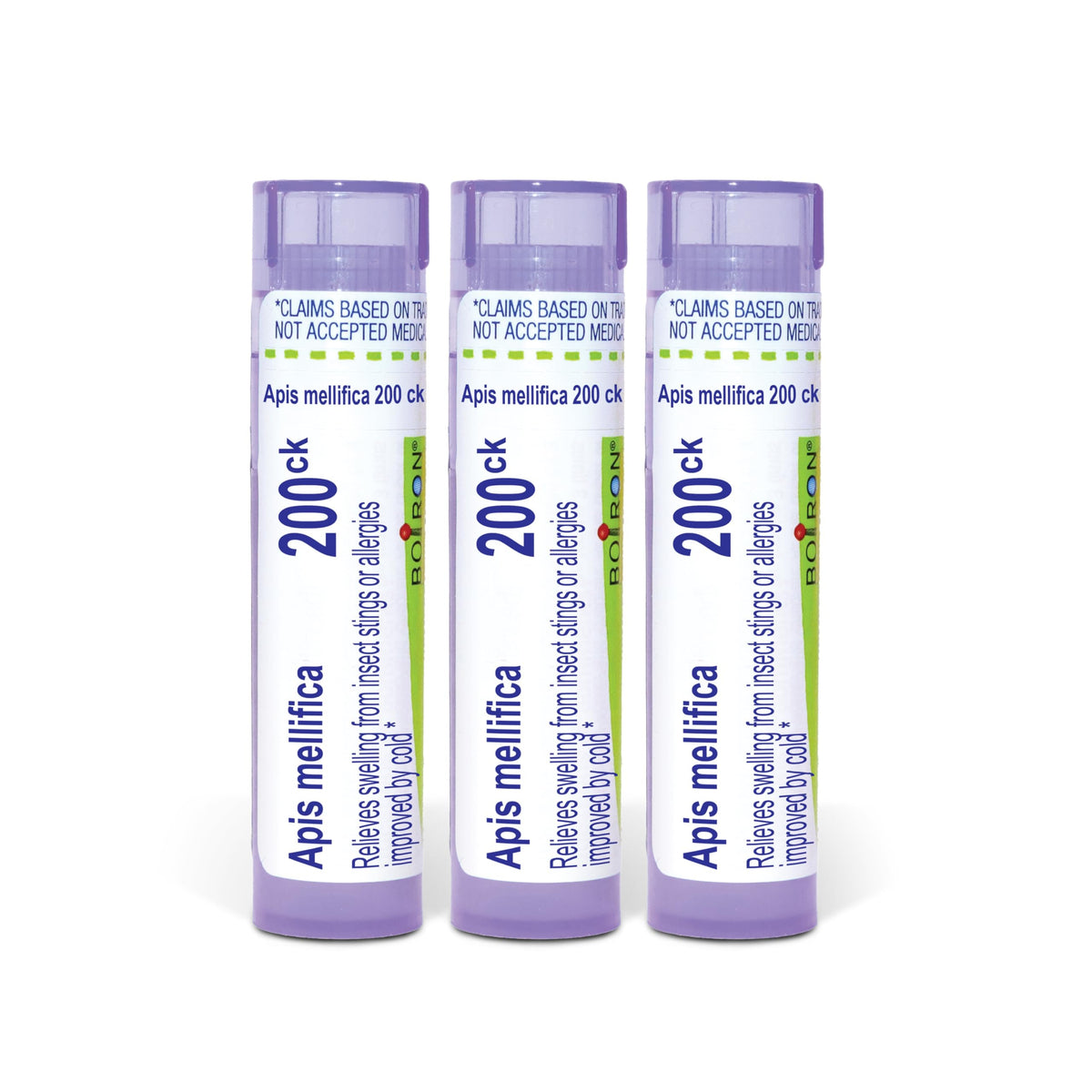Boiron Apis Mellifica 200CK pellets in a compact multi-dose tube for swelling relief