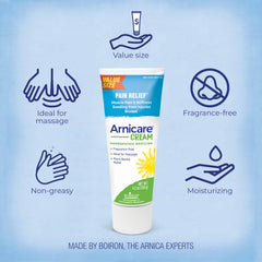 Boiron Arnicare Cream tube close-up highlighting texture