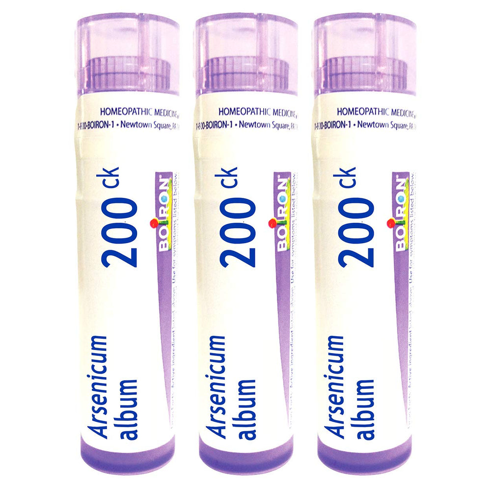 Boiron Arsenicum Album 200CK pellets in a multi-dose tube for easy use