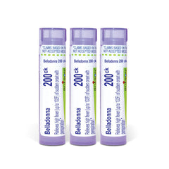 Boiron Belladonna 200CK pellets in tubes for fever with perspiration.