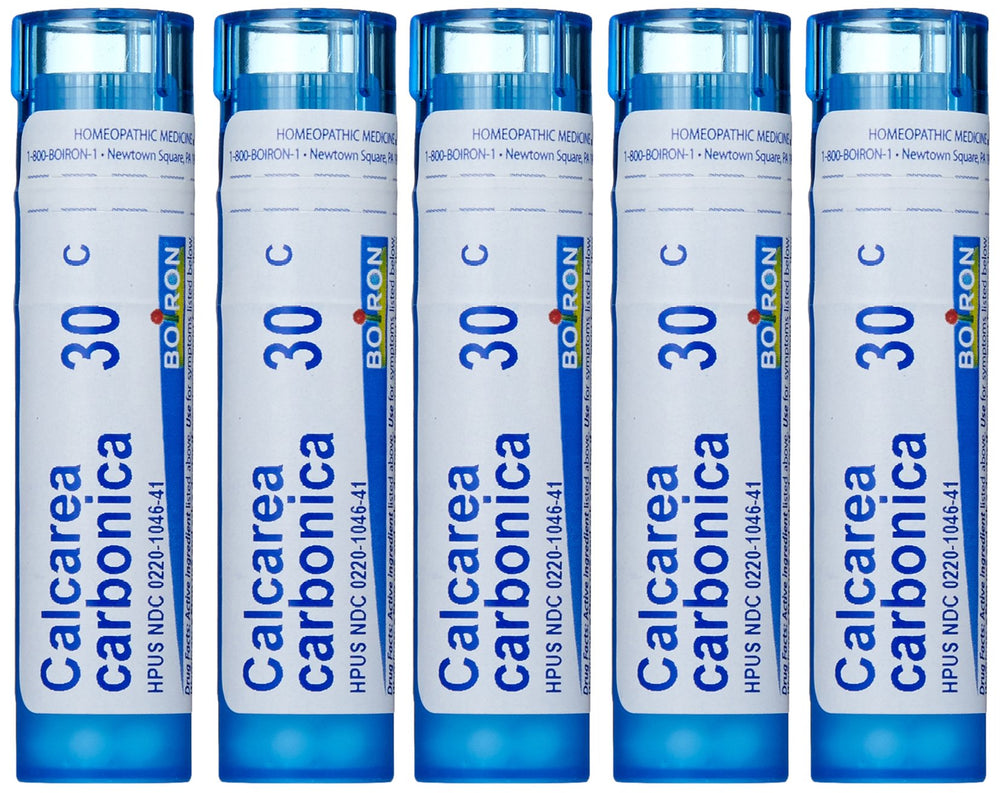 Boiron Calcarea Carbonica 30C pellets tubes for convenient daily use.
