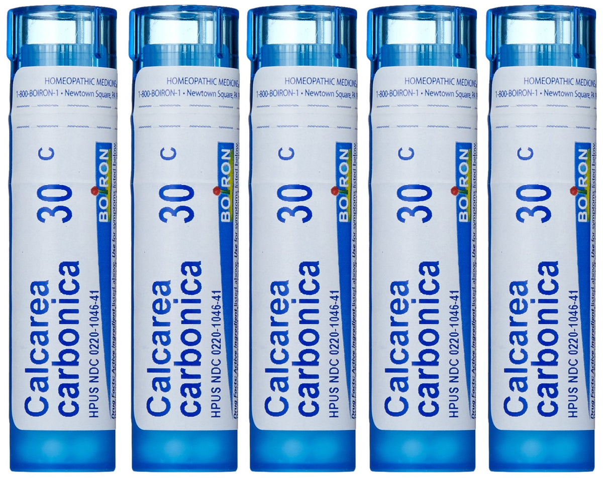 Boiron Calcarea Carbonica 30C pellets tubes for convenient daily use.