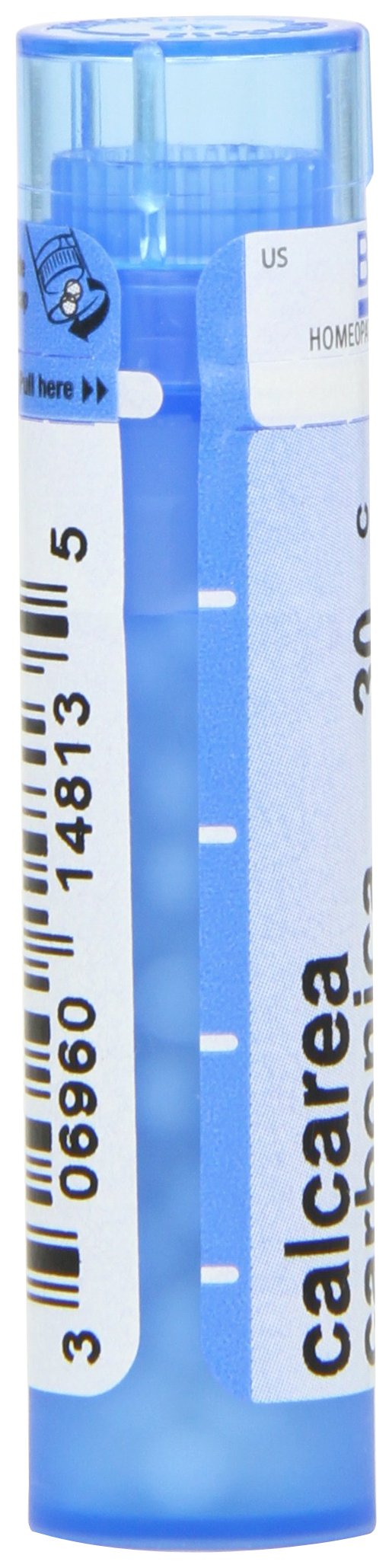 Boiron Calcarea Carbonica 30C pellets on tongue illustrate quick dissolution.