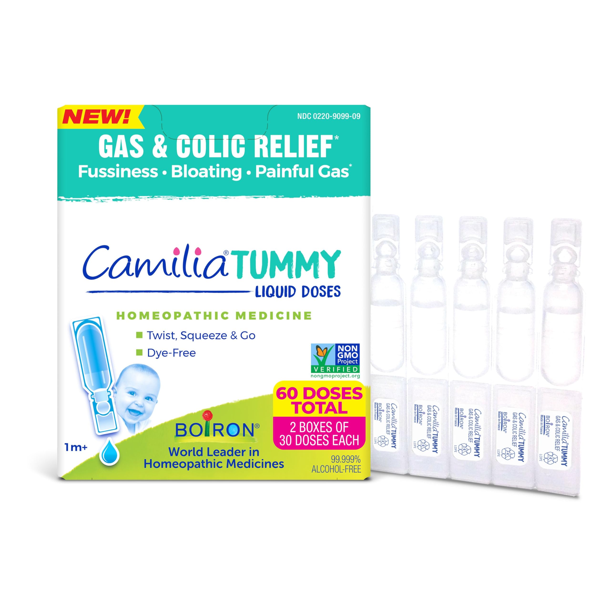 Boiron Camilia Tummy bottle drops for easy baby dosing