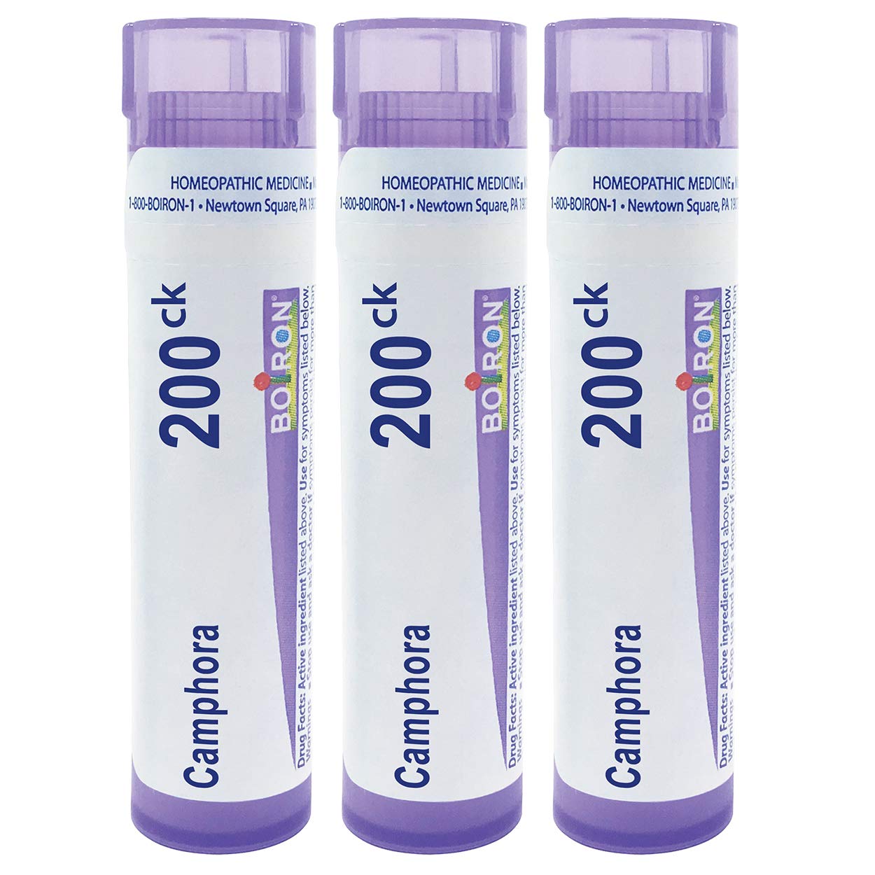 Boiron Camphora 200CK bottle shown for convenient cold onset support