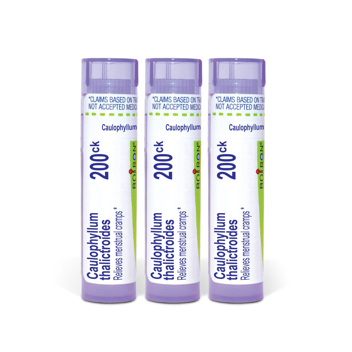 Boiron Caulophyllum 200CK pellets pack preview for menstrual cramps support.
