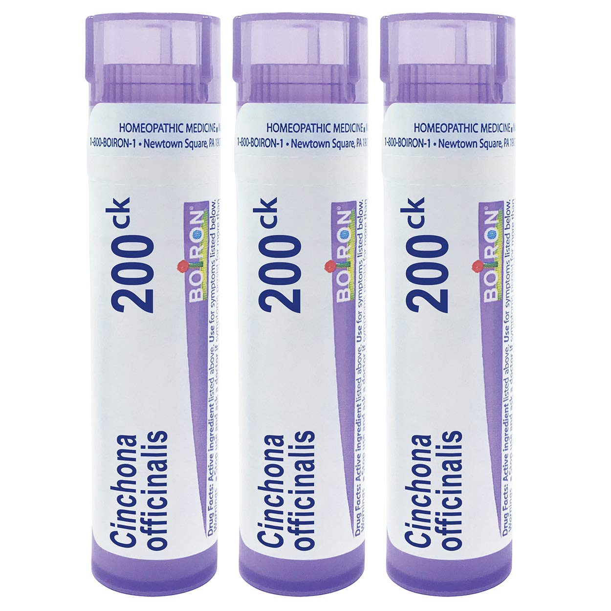 Boiron Cinchona Officinalis 200ck pellets in a tube for on-the-go use