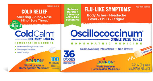 Boiron ColdCalm 100 quick-dissolving tablets for non-drowsy cold relief