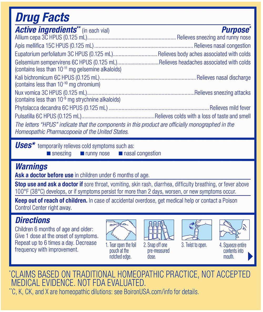 Boiron ColdCalm Baby single-dose drops showing pre-measured dosing