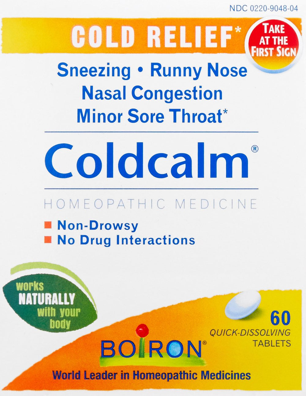 Boiron Coldcalm bottle for convenient, non-drowsy cold relief.