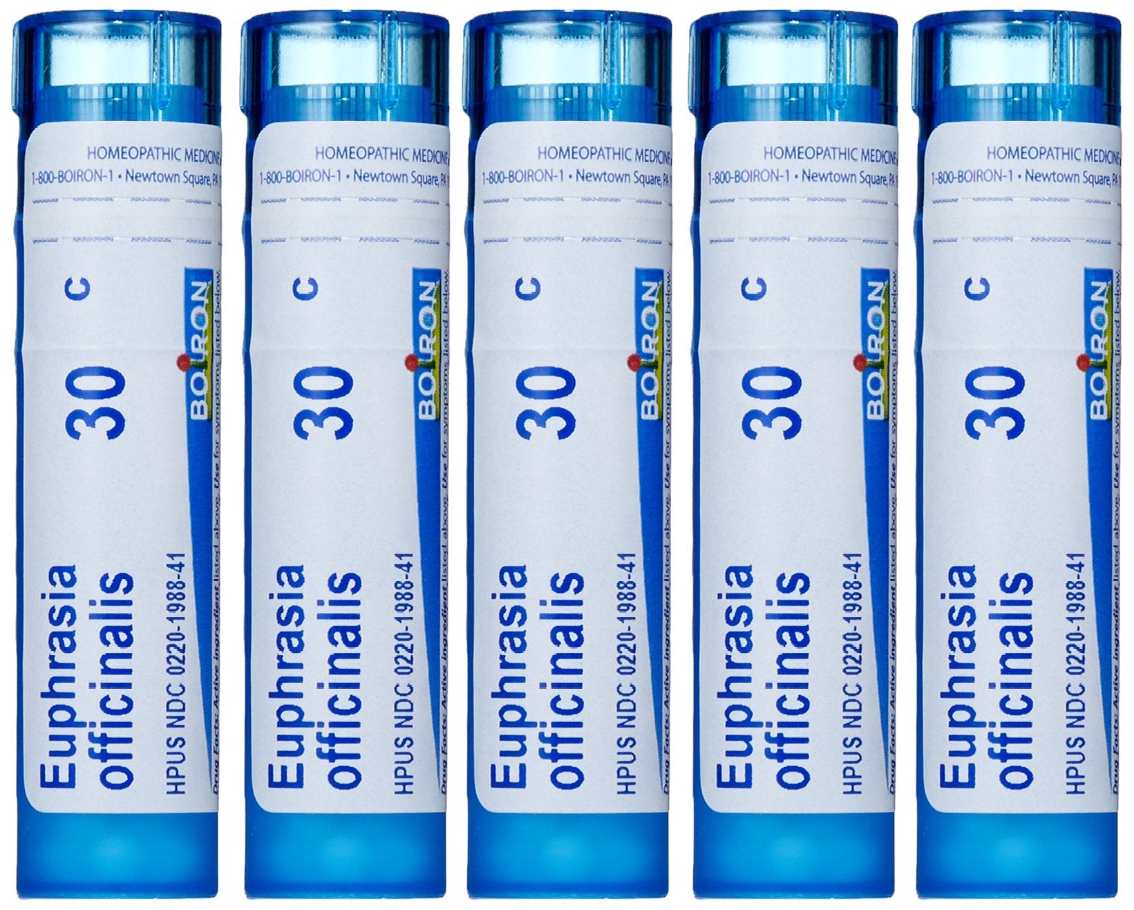 Boiron Euphrasia 30C packaging shown for gentle eye care support.