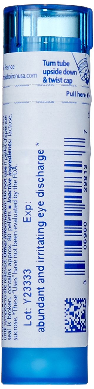Boiron Euphrasia 30C pellets dissolving quickly for easy, on-the-go dosing.