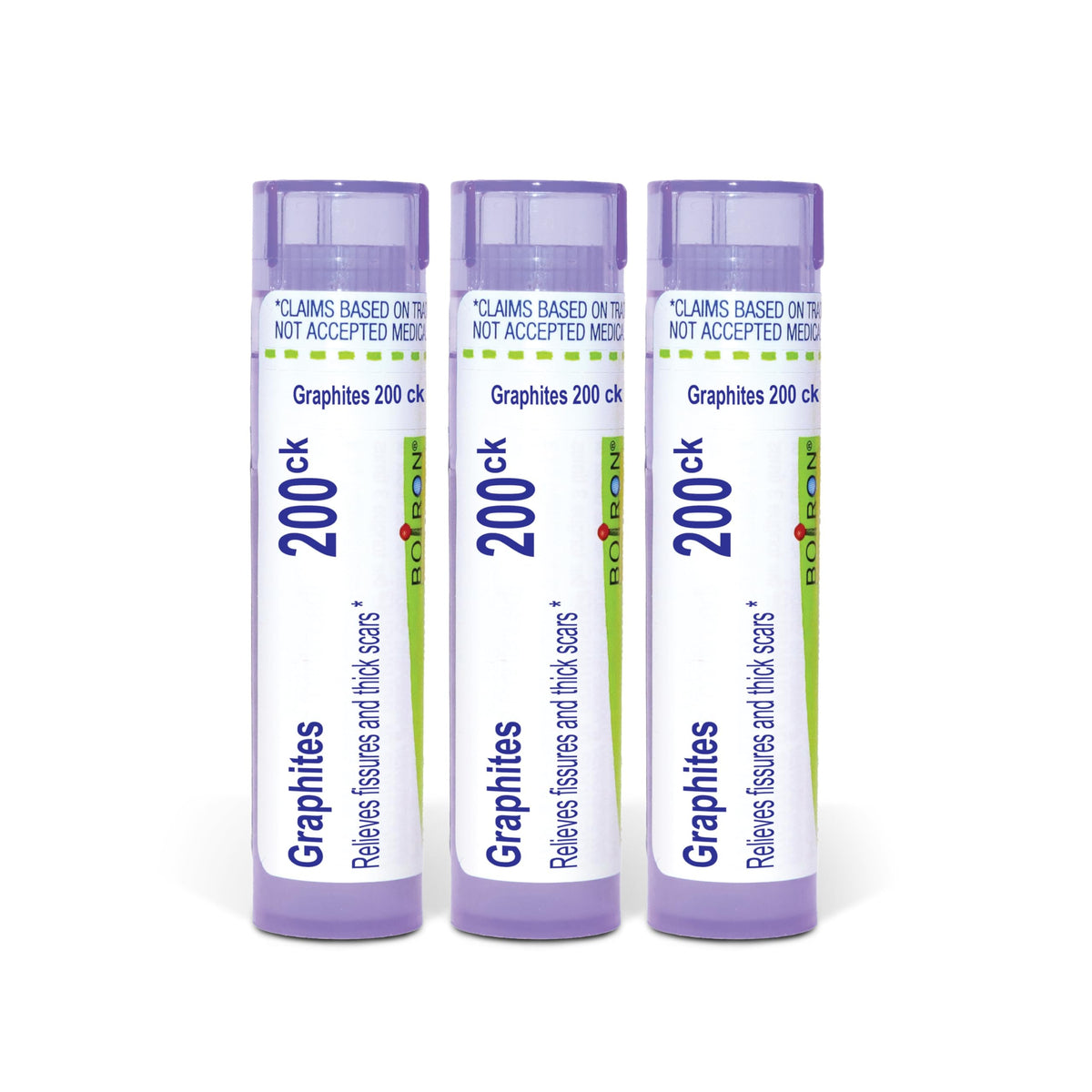 Boiron Graphites 200CK tube with pellets for on-the-go fissure relief.