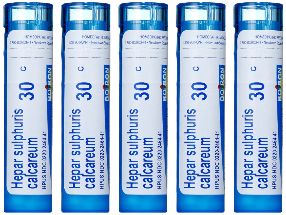 Boiron Hepar Sulphuris Calcareum 30C pellets pack for cough symptoms