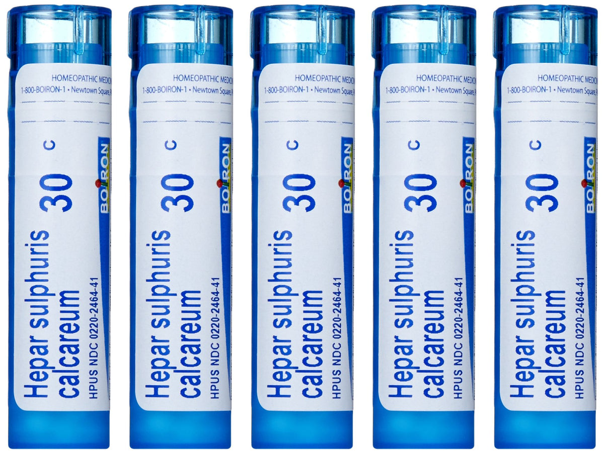 Boiron Hepar Sulphuris Calcareum 30C pellets pack for cough symptoms