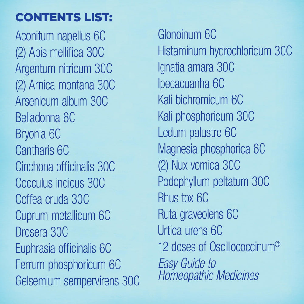 Boiron HomeoFamily Easy Guide pamphlet provides quick tube references.