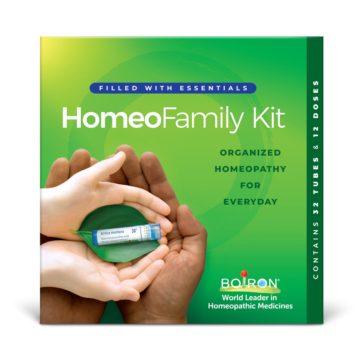 Boiron HomeoFamily kit storage case keeps family medicines organized and accessible.