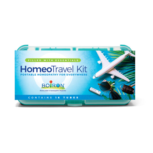 Boiron Homeotravel case keeps travel first aid neatly organized.