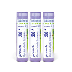 Boiron Ipecacuanha 200Ck tube dispense enables quick on-the-go relief.
