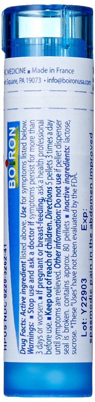 Close view of Boiron 30C pellets dissolving quickly