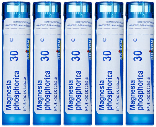 Boiron Magnesia Phosphorica 30C pellets pack for abdominal discomfort relief