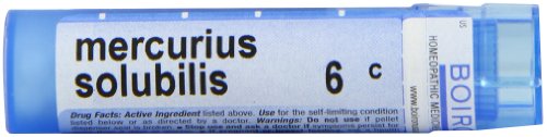 Boiron Mercurius Solubilis 6C pellets dissolve on the tongue for quick relief