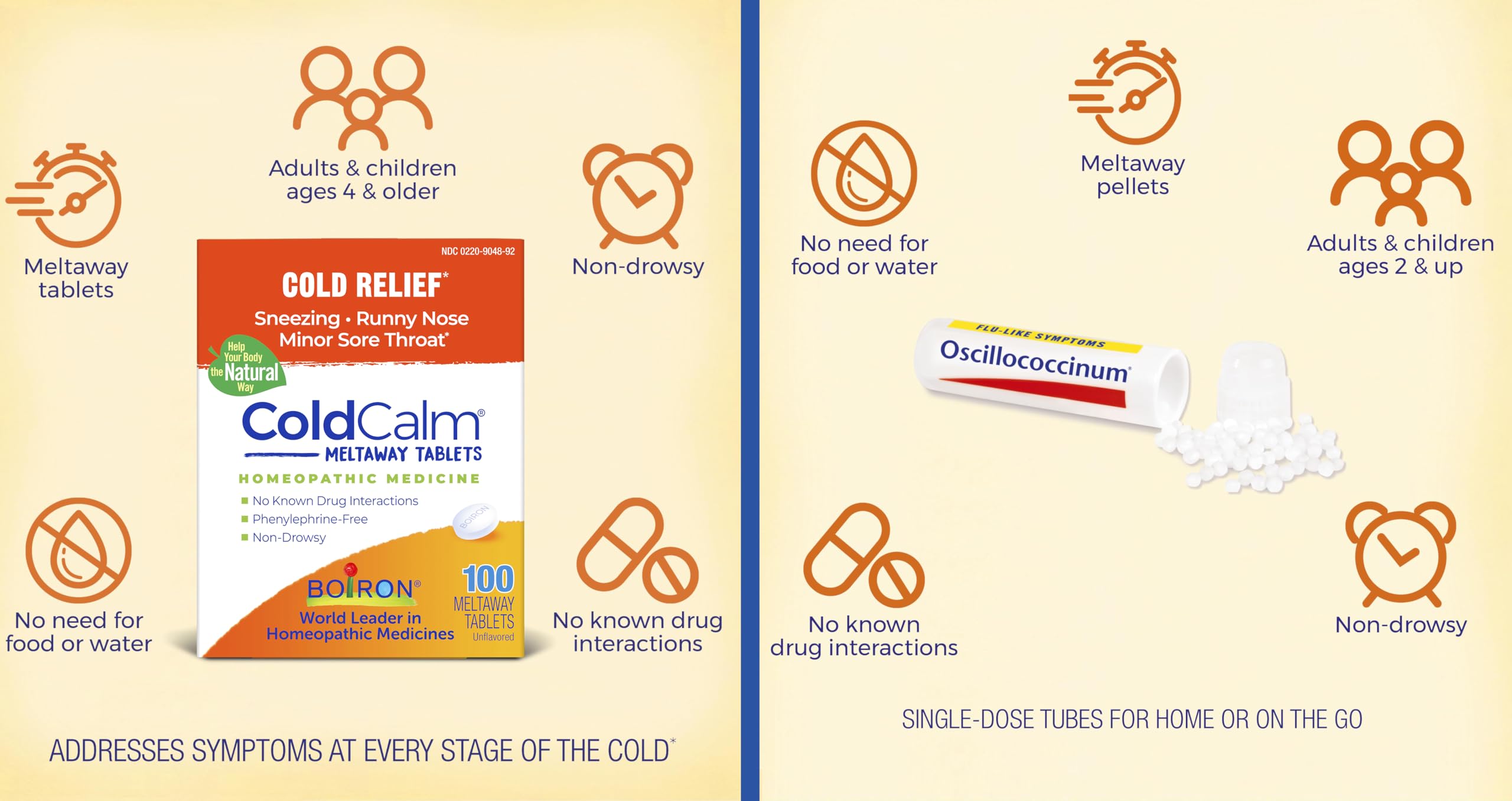 Oscillococcinum dose taken at onset of flu-like symptoms