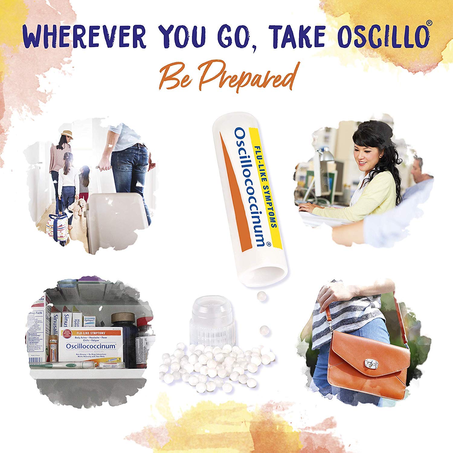 Boiron Oscillococcinum in a family setting, shared use for flu-like symptoms.