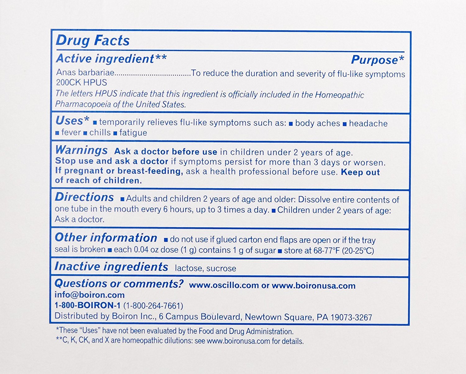 Boiron Oscillococcinum pellet tubes designed for on-the-go use.