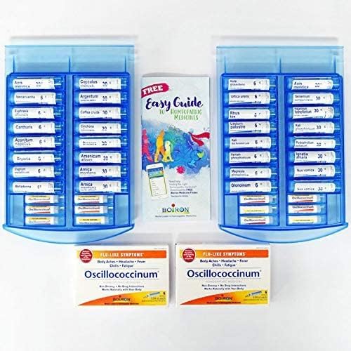 Boiron pamphlet guide explaining each tube's suggested use
