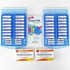 Boiron pamphlet guide explaining each tube's suggested use