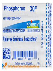 Boiron Phosphorus 30C easy-dispense pellet tube.