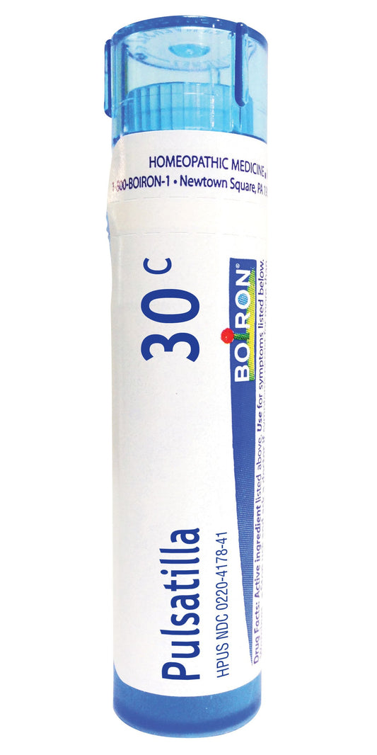 Boiron Pulsatilla 30C pack of five with quick-dissolving pellets for cold use