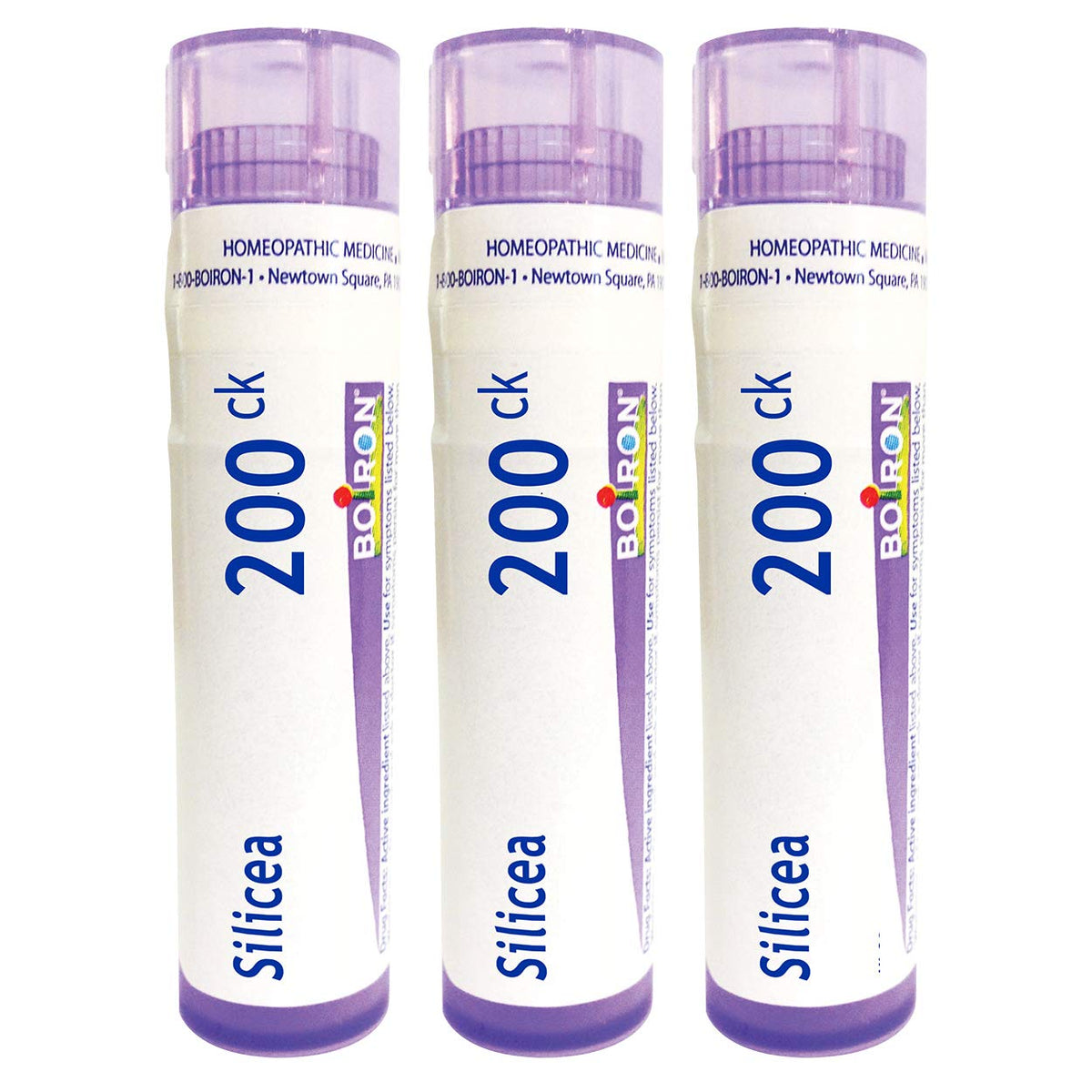 Boiron Silicea 200CK tubes packaging for convenient multi-dose dosing.