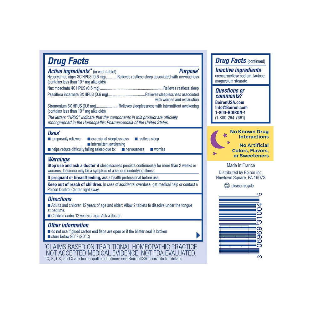 SleepCalm meltaway tablets dissolving in the mouth for convenient bedtime use.