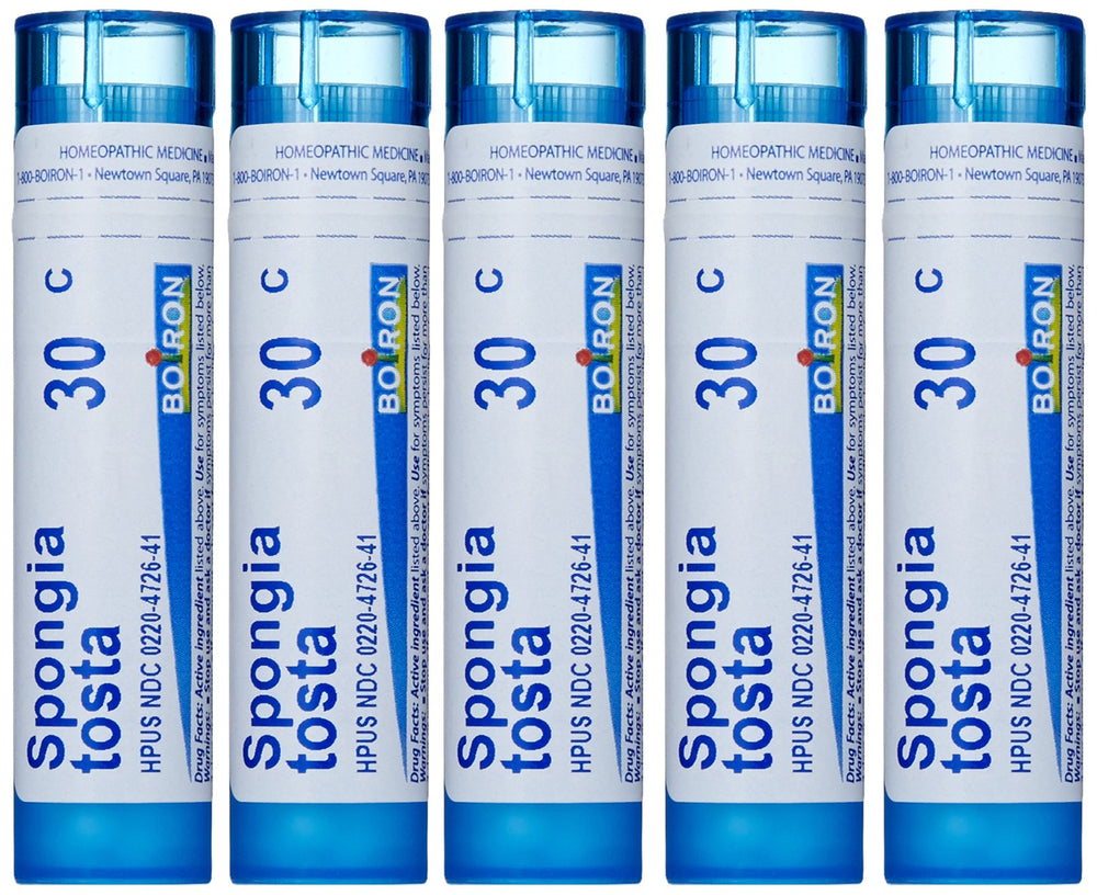 Boiron Spongia Tosta 30C packaging image for at-home use