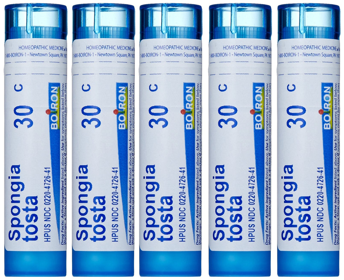 Boiron Spongia Tosta 30C packaging image for at-home use