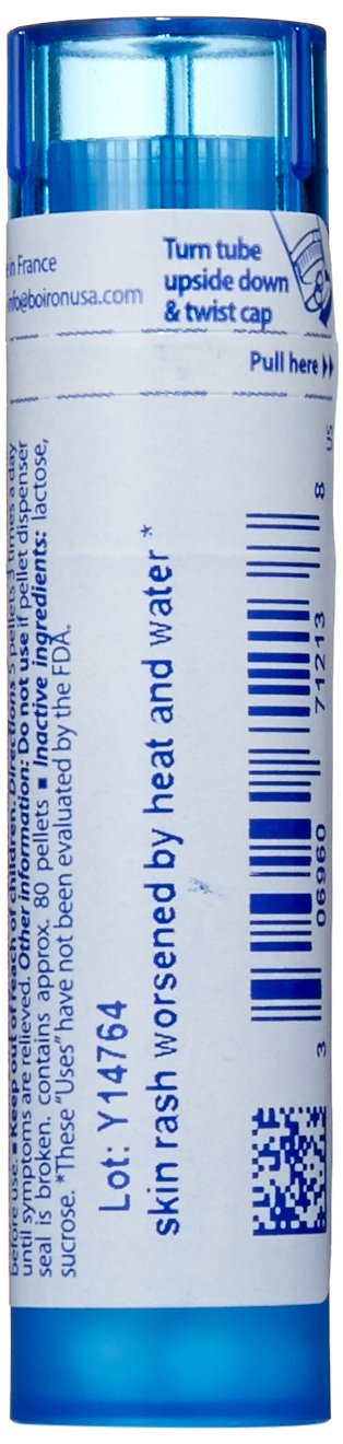 Boiron Sulphur 30C dissolving pellets for quick oral use.
