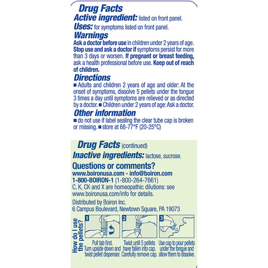Symphytum 30C pellets dissolving quickly, convenient for minor injuries.