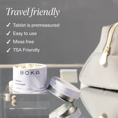 Boka eco-friendly packaging designed for travel convenience and reduced waste.