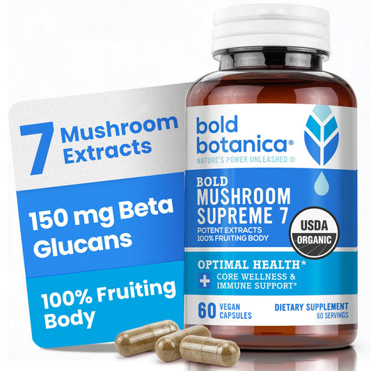Bold Botanica front bottle view showing label and benefits