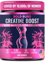 Bold Buns Creatine for Women bottle ready for daily booty-building workouts