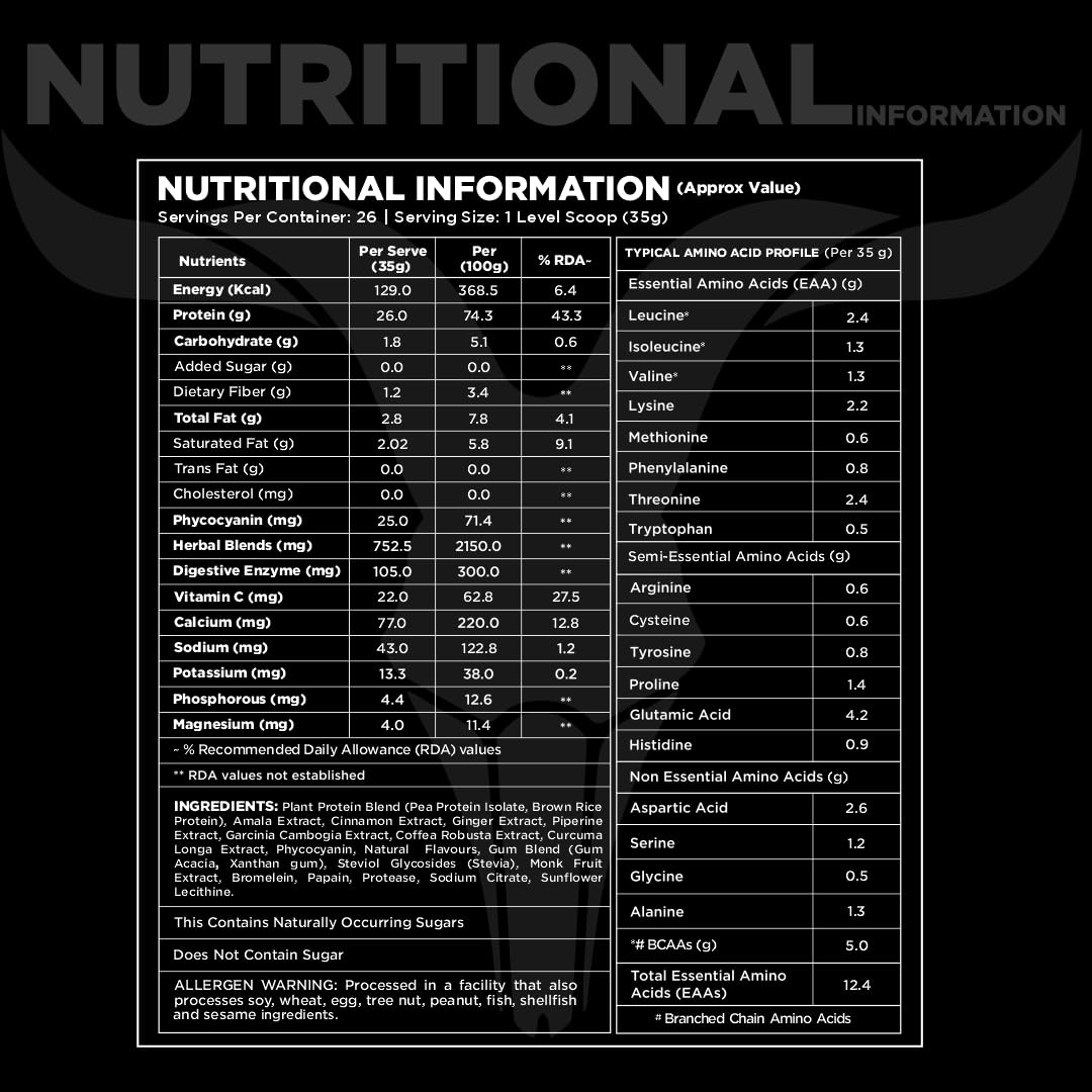 Bolt Biozyme Vanilla amino acid profile graphic for balanced daily protein