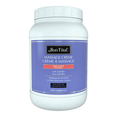 Bon Vital' Deep Tissue Massage Creme bottle pour provides a smooth glide for deep tissue work.